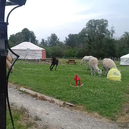 Yourtes Du Moulin Bertrand Luksusowy namiot Bruyères-et-Montbérault